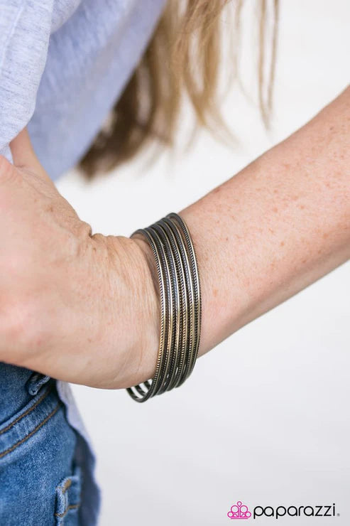 Paparazzi - River Rapids - Brass Bracelet