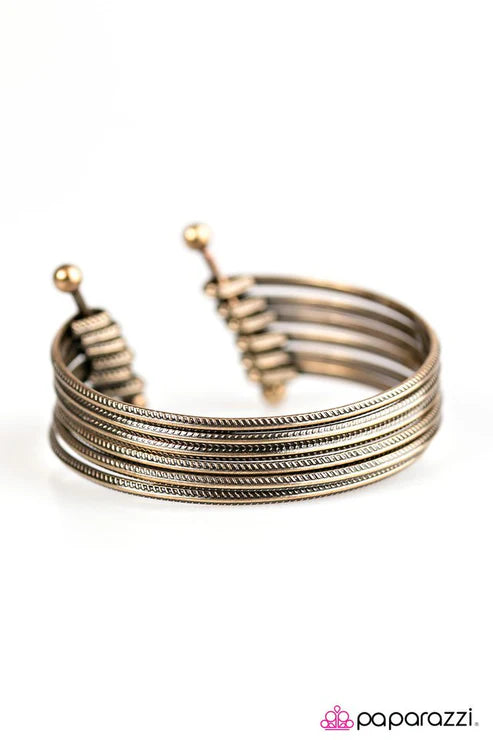 Paparazzi - River Rapids - Brass Bracelet