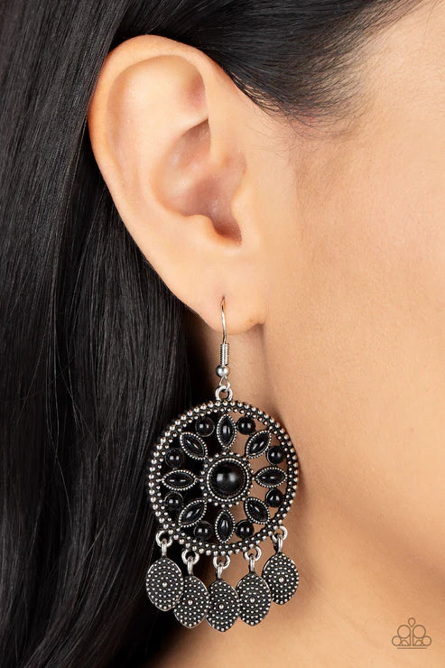 Paparazzi - Sagebrush Symphony - Black Earrings