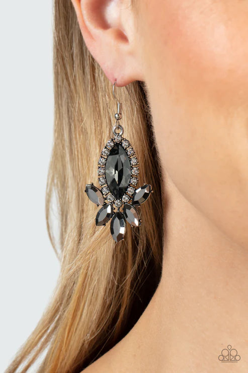 Paparazzi - Serving Up Sparkle - Silver Earrings