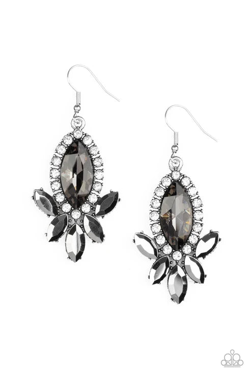 Paparazzi - Serving Up Sparkle - Silver Earrings