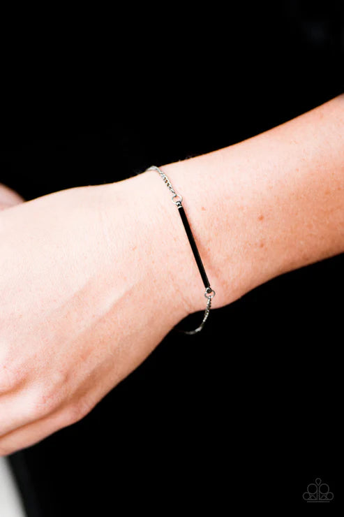 Paparazzi - Simple Shimmer - Black Bracelet