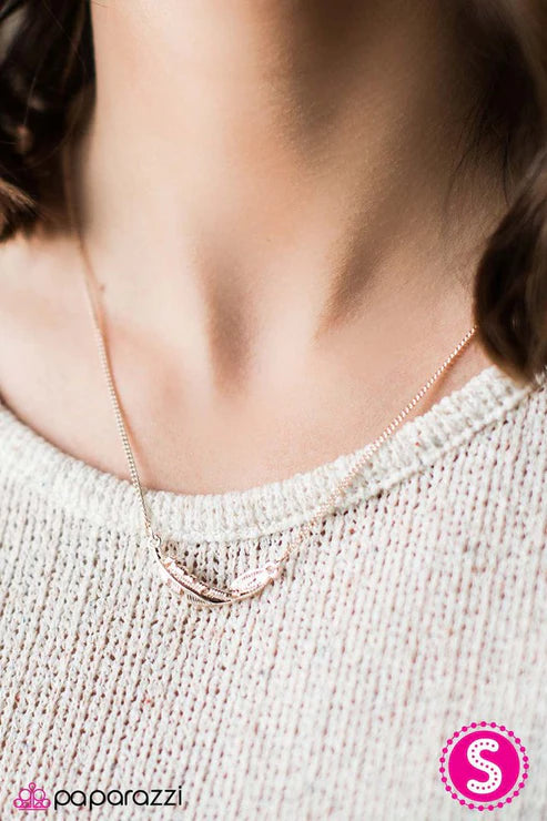 Paparazzi - Sky Sailing - Rose Gold Necklace