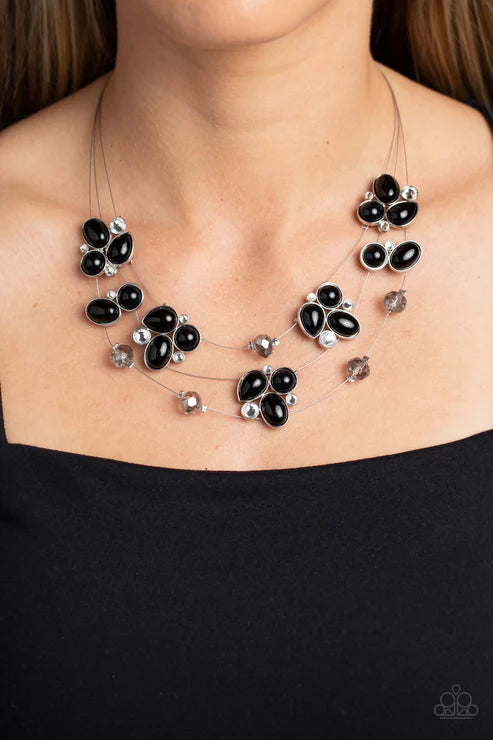 Paparazzi - Snow Angels - Black Necklace