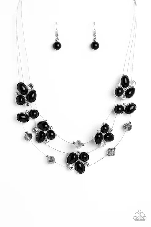 Paparazzi - Snow Angels - Black Necklace