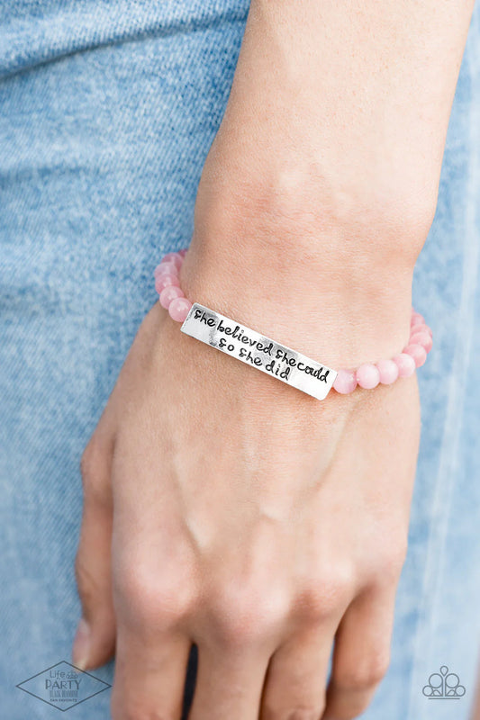 Paparazzi - So She Did - Pink Bracelet