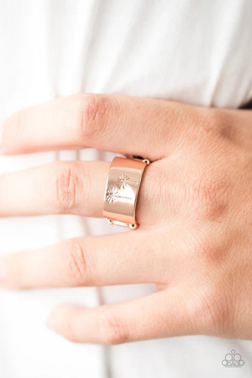 Paparazzi - Some See A Weed, Some See A Wish - Rose Gold Ring