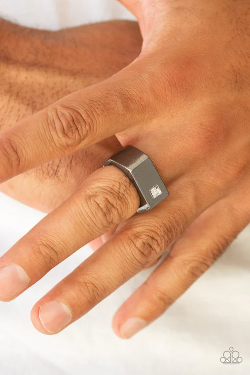 Paparazzi - Steadfast - Black Ring