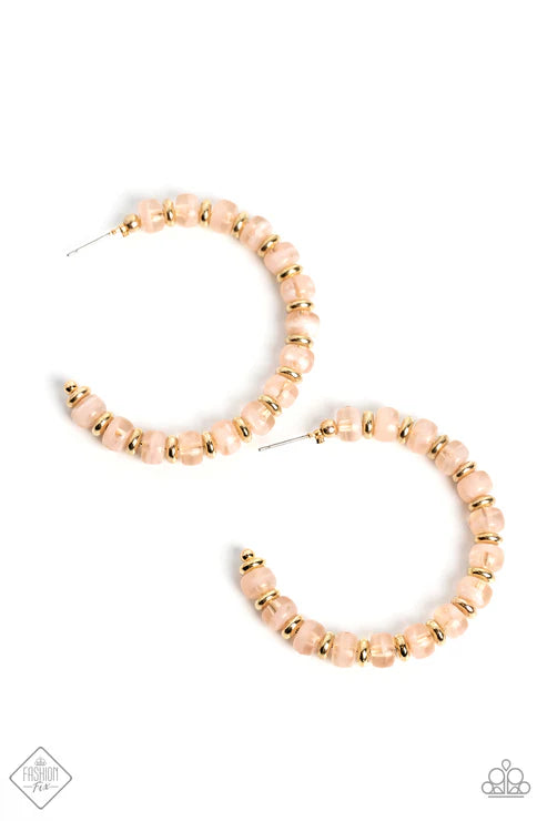 Paparazzi - Sunshine SLATE of Mind - Gold Earrings