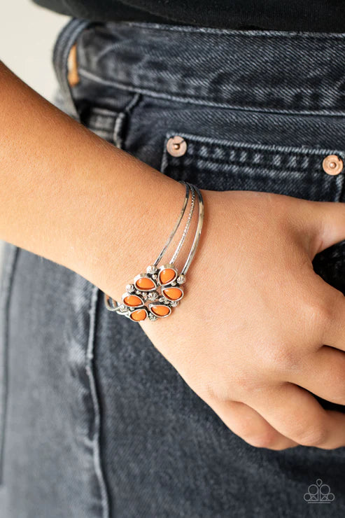 Paparazzi - Taj Mahal Meadow - Orange Bracelet