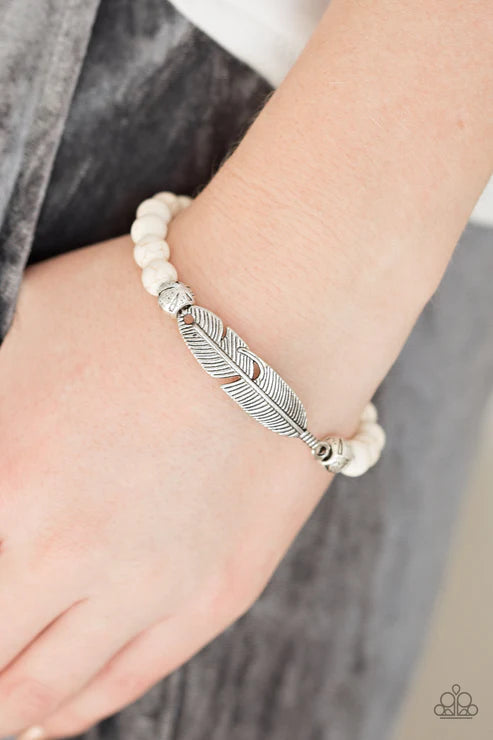 Paparazzi - Take Wing - White Bracelet