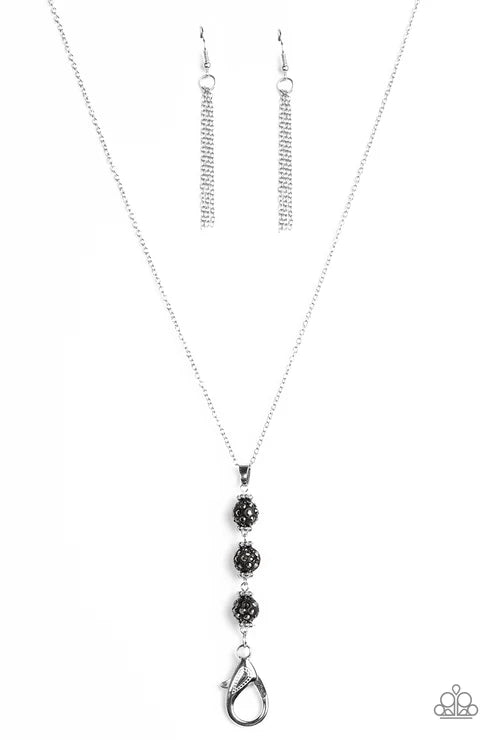 Paparazzi - The Diva Wears Prada - Black Lanyard Necklace