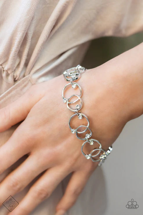 Paparazzi - The Universe Revolves Around Me - White Bracelet