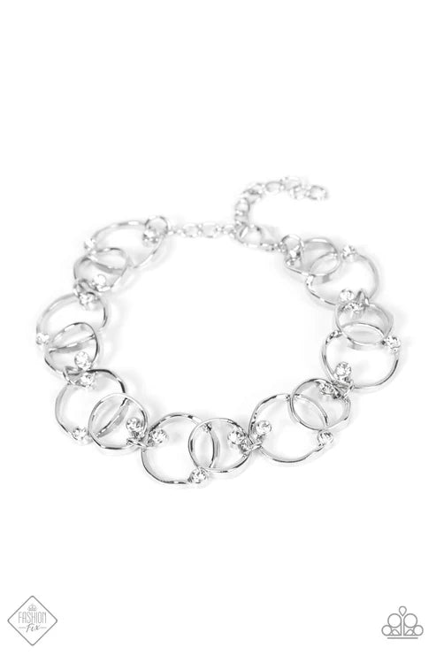 Paparazzi - The Universe Revolves Around Me - White Bracelet