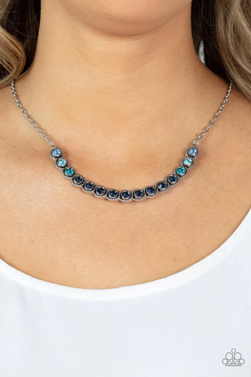 Paparazzi - Throwing Shades - Blue Necklace