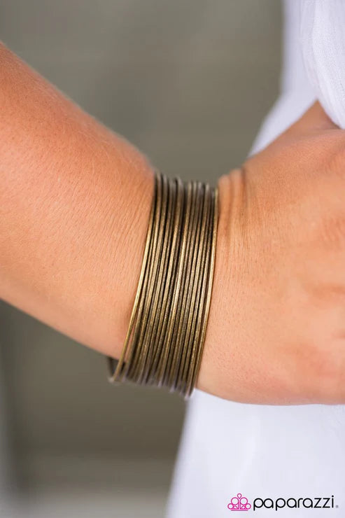Paparazzi - Tic Tac STACK! - Brass Bracelet
