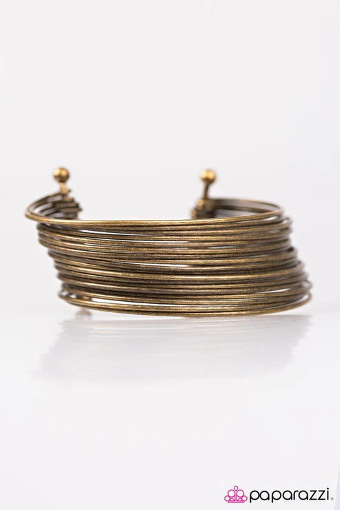 Paparazzi - Tic Tac STACK! - Brass Bracelet