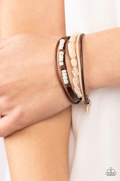 Paparazzi - Tidal Dream - White Bracelet