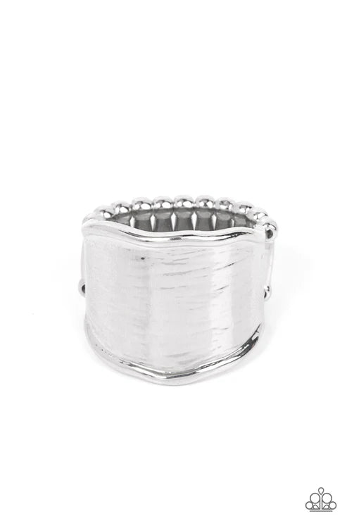 Paparazzi - Too Little Too SLATE - Silver Ring