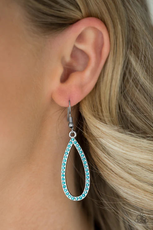 Paparazzi - Twilight Shimmer - Blue Earrings