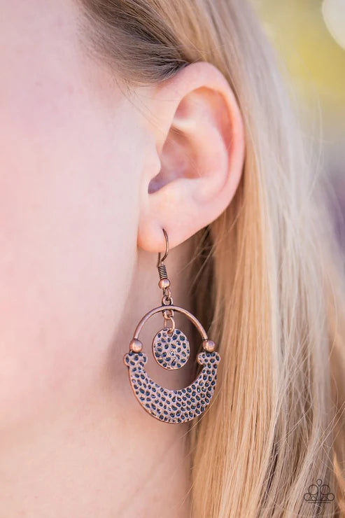 Paparazzi - Under the Hammer - Copper Earrings