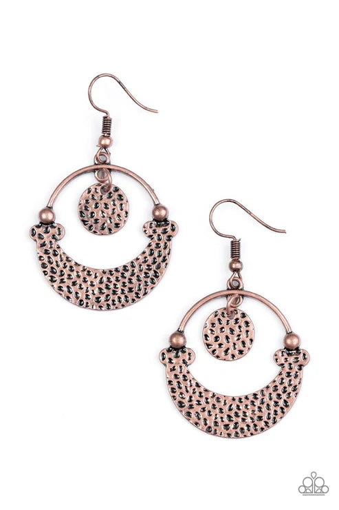 Paparazzi - Under the Hammer - Copper Earrings