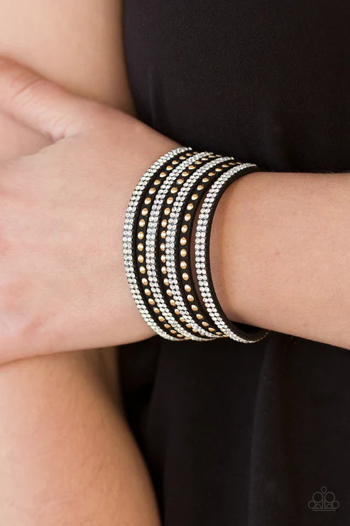Paparazzi - Victory Shine - Black Bracelet