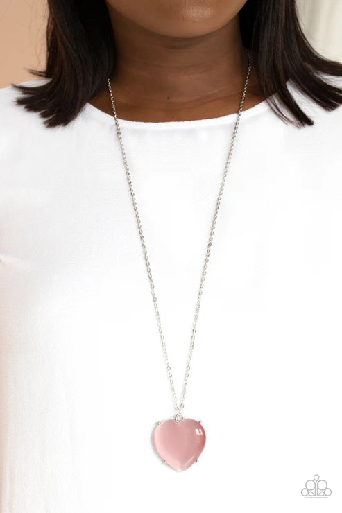 Paparazzi - Warmhearted Glow - Pink Necklace