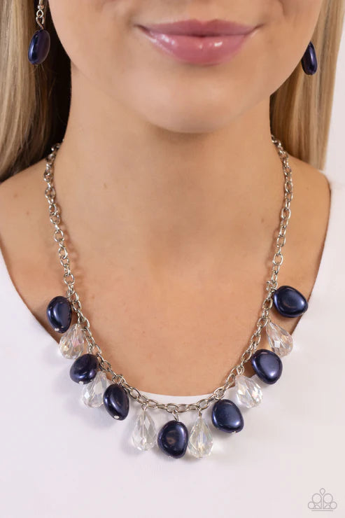 Paparazzi - Welcome to BALL Street - Blue Necklace