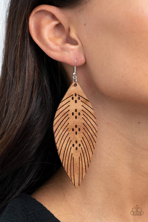 Paparazzi - Wherever The Wind Takes Me - Brown Earrings
