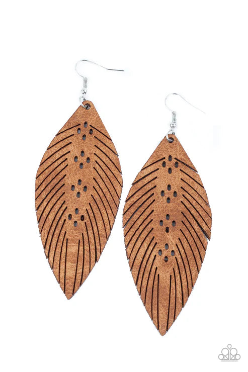 Paparazzi - Wherever The Wind Takes Me - Brown Earrings