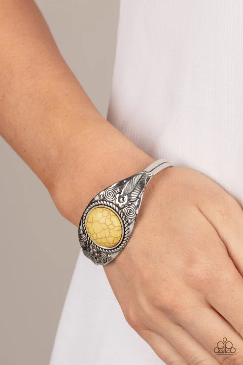 Paparazzi - Whimsically Winslow - Yellow Bracelet