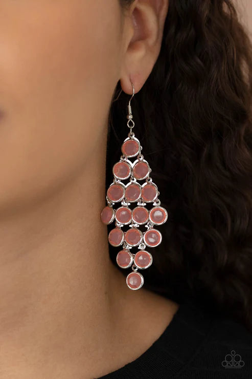 Paparazzi - With All DEW Respect - Orange Earrings