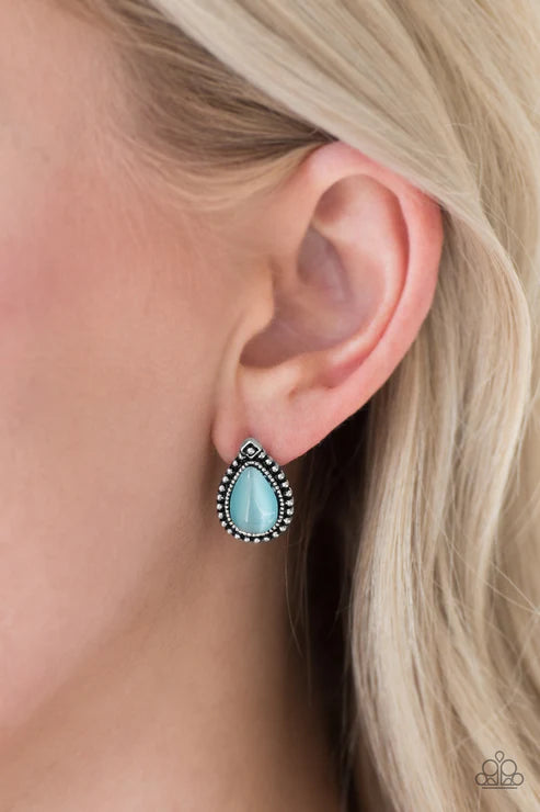 Paparazzi - Wouldn't Gleam of it - Blue Earrings