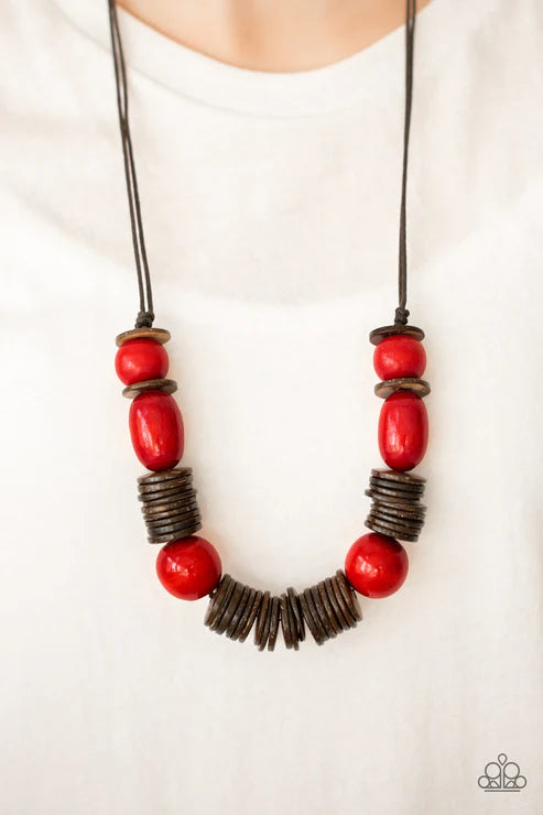 Paparazzi - You Better BELIZE It! - Red Necklace