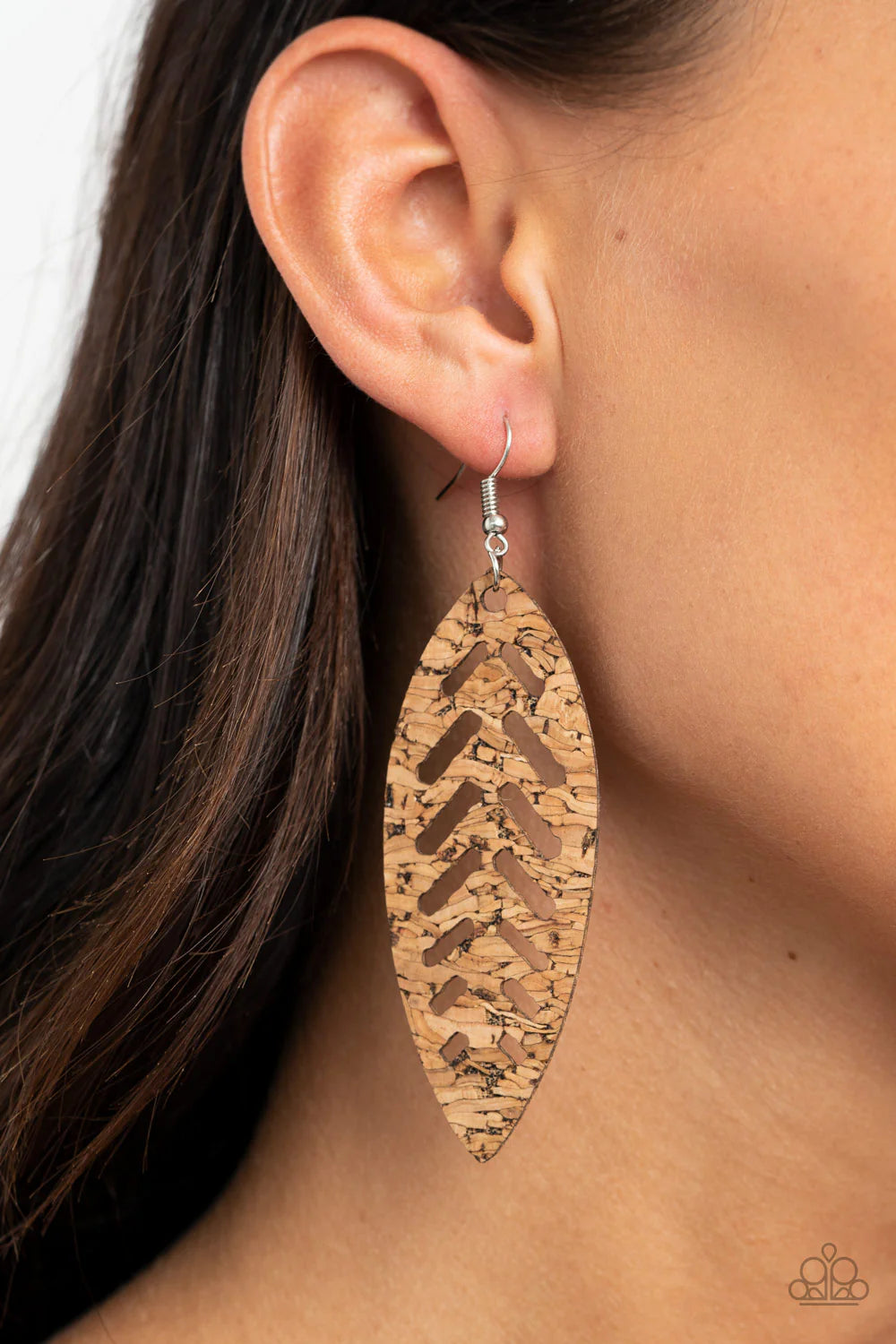Paparazzi - You're Such a Cork - Brown Earrings
